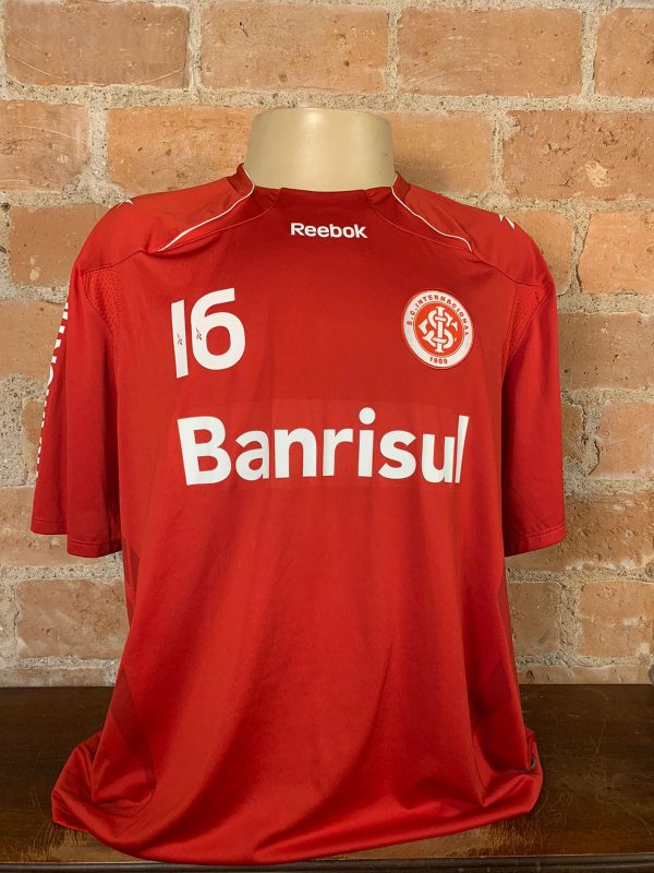 Camisa Internacional Reebok 2010 Libertadores da América Tinga autografada