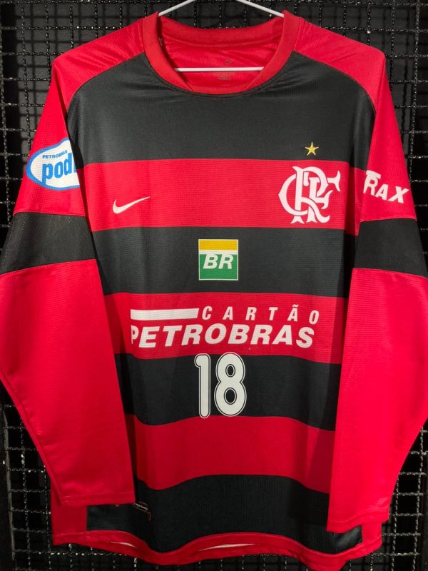 Camisa Flamengo Nike 2006 mangas longas Leonardo