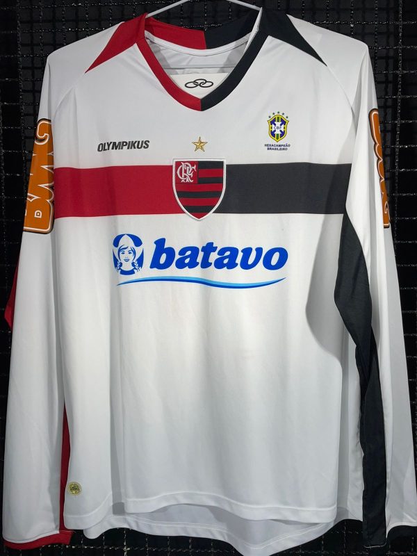 Camisa Flamengo Olympikus 2010 branca mangas longas David