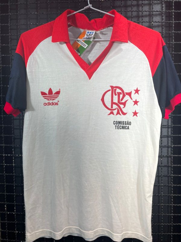 Camisa Flamengo Adidas 1981 comissão técnica
