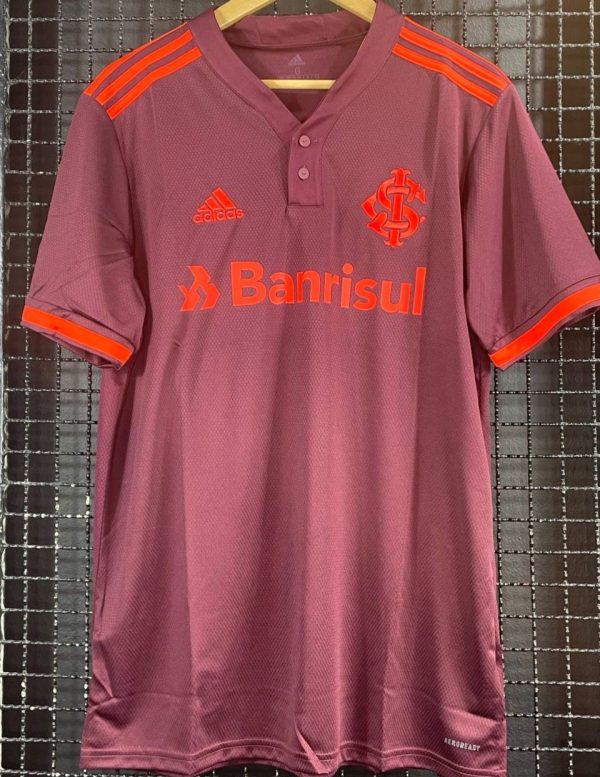 Camisa Internacional Adidas 2021 terceiro uniforme vinho